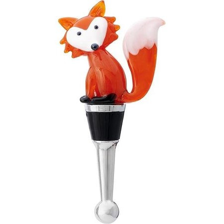 LS ARTS INC LS Arts BS-468 Bottle Stopper - Orange Fox BS-468